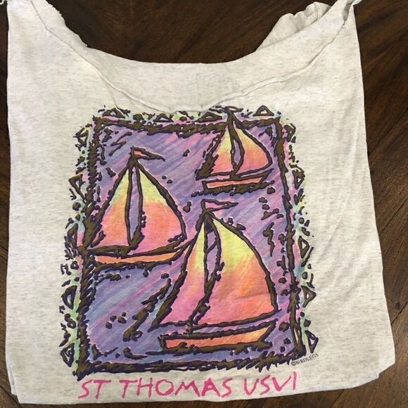 Multicolored boat St. Thomas tee - Picture 1 of 1